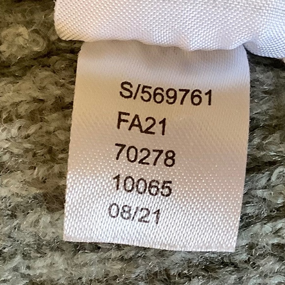 LOFT light green 1/4 zip mock neck ribbed sweater Large - Picture 7 of 9